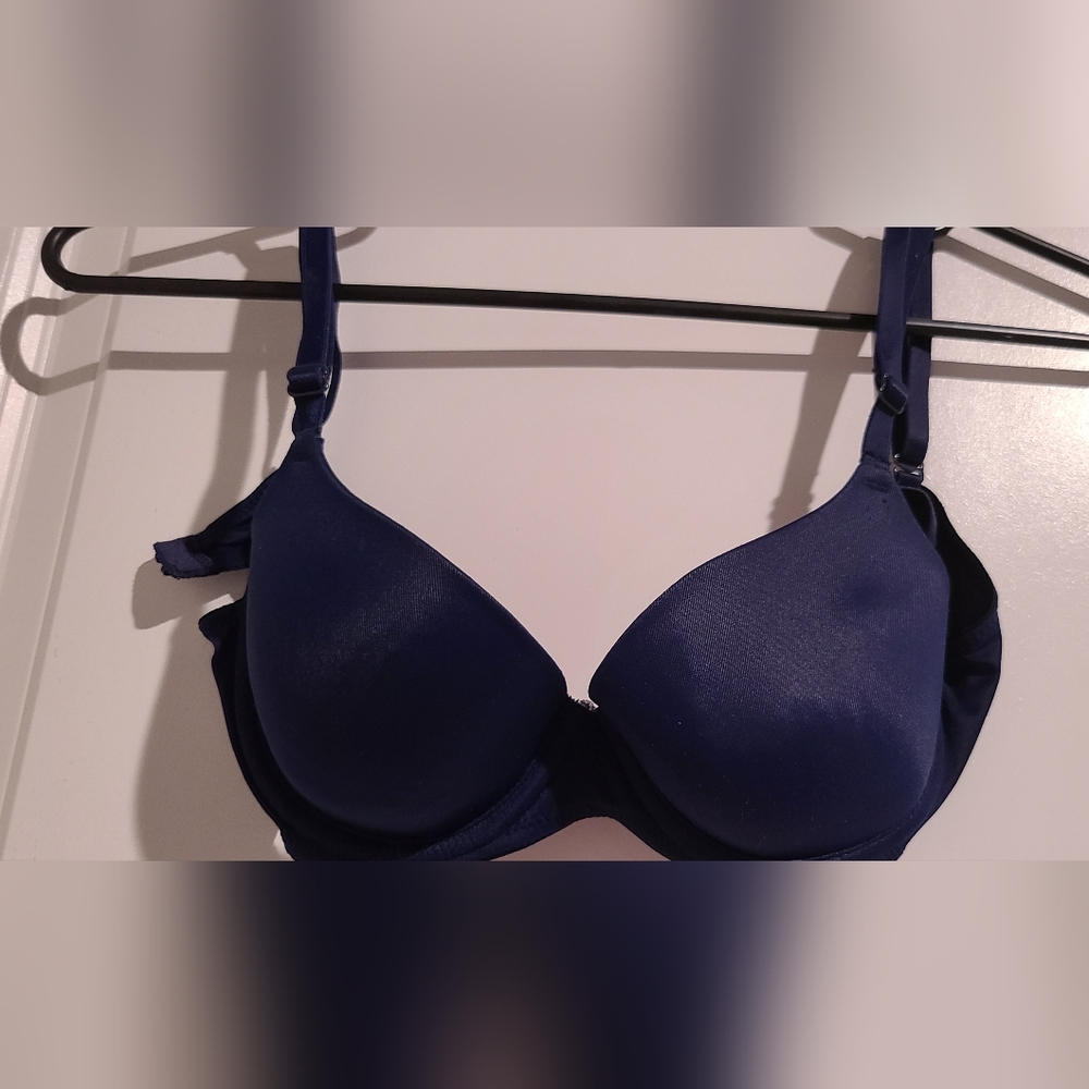 PINK dark blue bra 36B